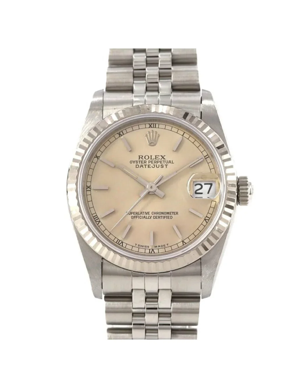 Rolex Datejust Stainless Steel White Gold Automatic